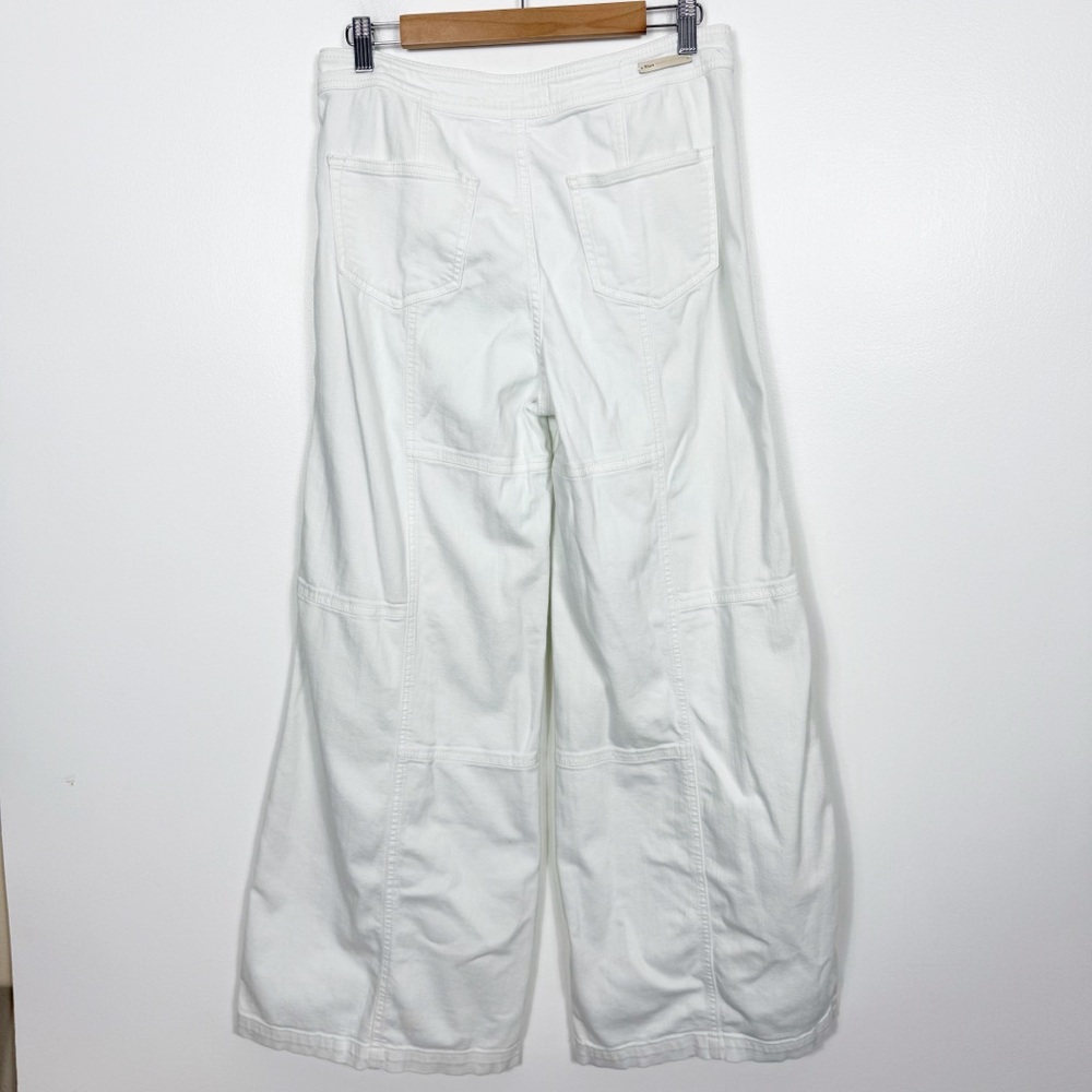 Pilcro and the letterpress by Anthropologie white patchwork wide leg flare pants - Picture 5 of 5